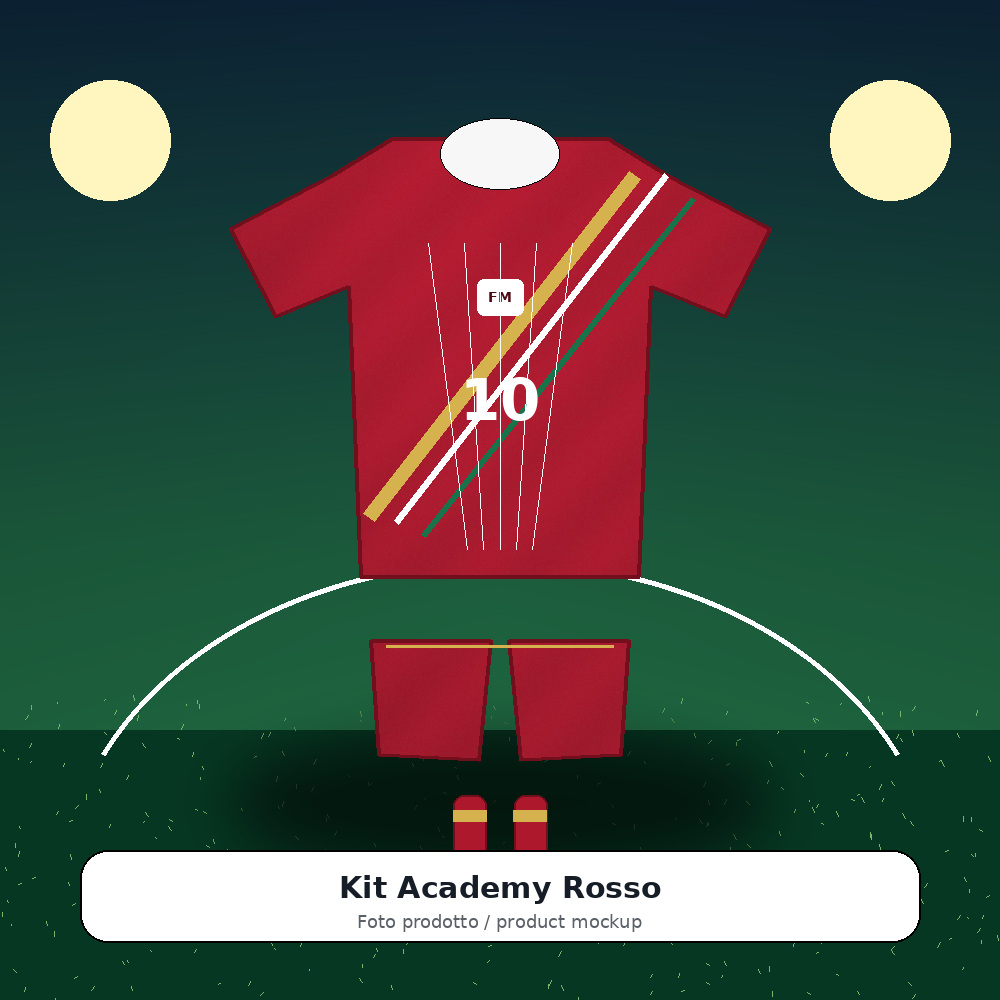Kit Academy Rosso mockup