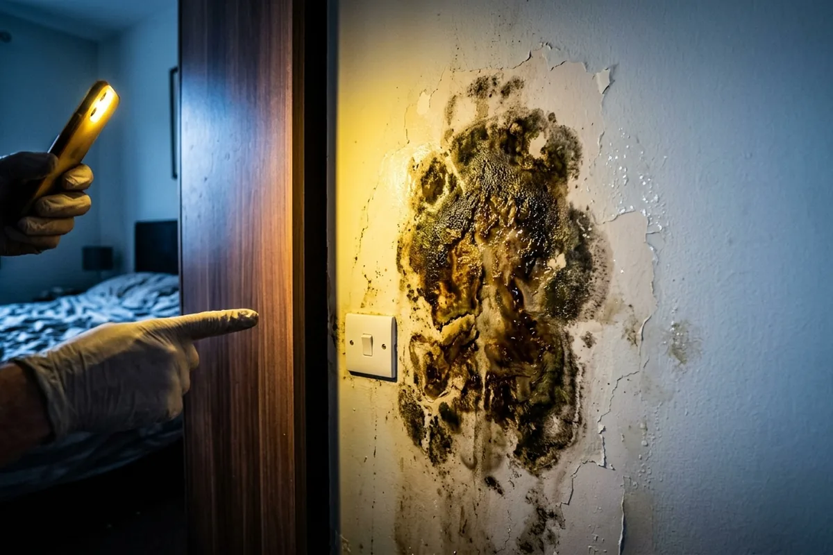 Hai trovato una strana macchia sul muro dietro l'armadio? Non pulirla: potrebbe essere il segnale di un pericolo serio