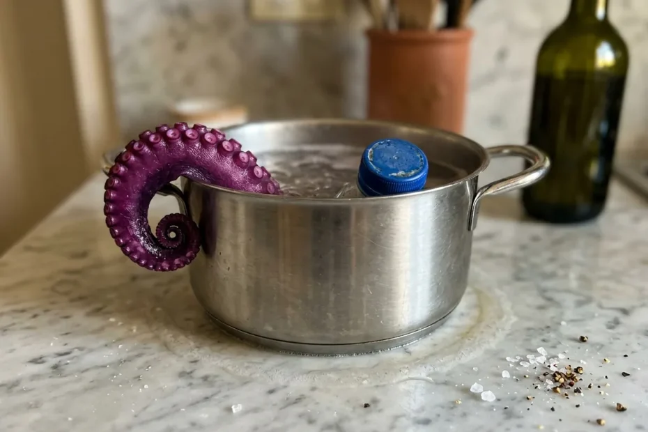 Il trucco del tappo di plastica nella pentola dei polpi: ecco perché i grandi chef lo fanno da sempre