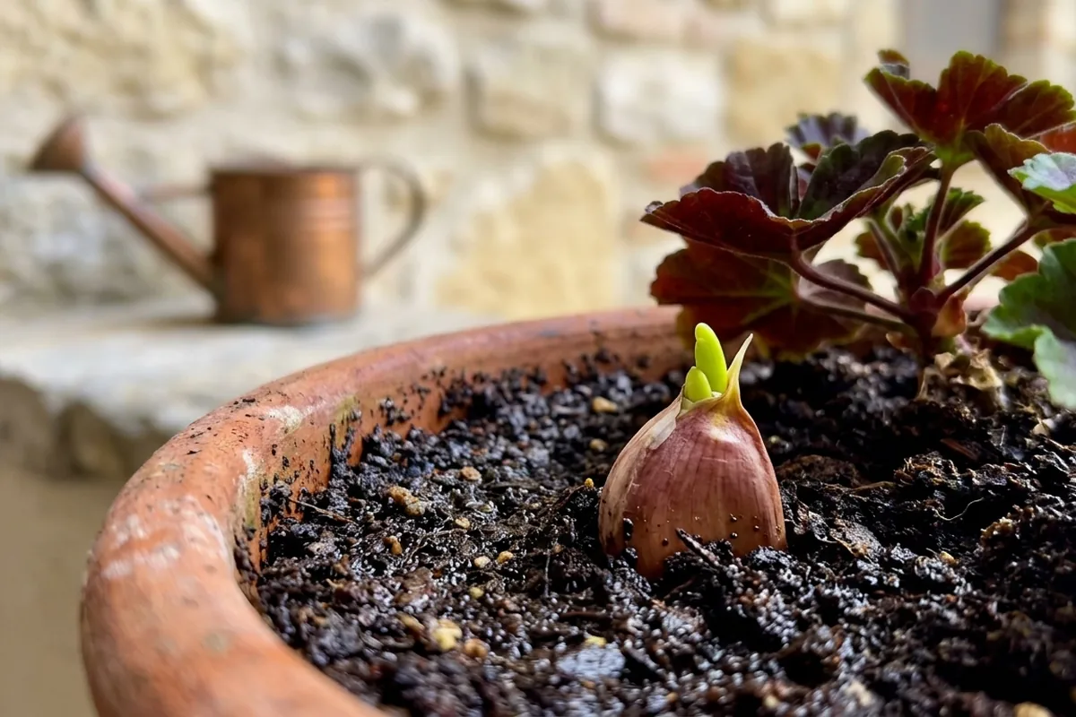 Infila uno spicchio d'aglio nel terreno delle tue piante a marzo: il segreto dei vivai per allontanare i parassiti per sempre
