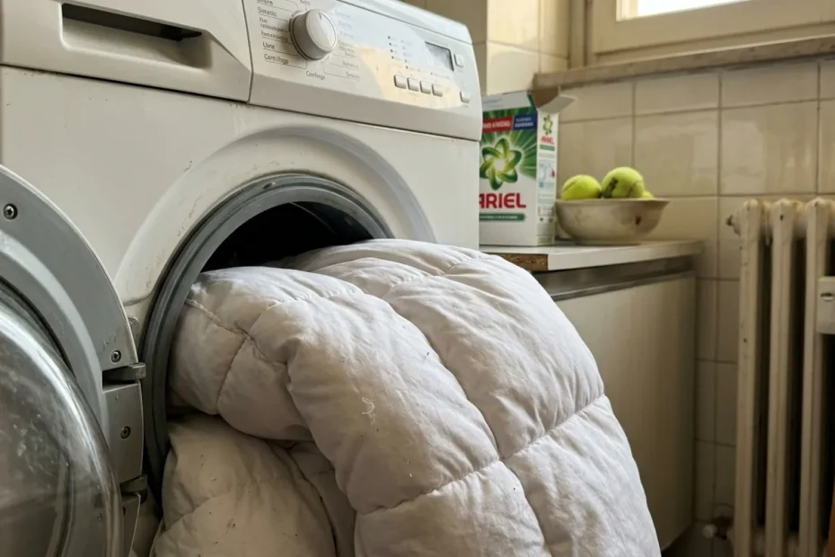 Lavare il piumino in lavatrice sembra facile, ma c’è un dettaglio che quasi tutti ignorano