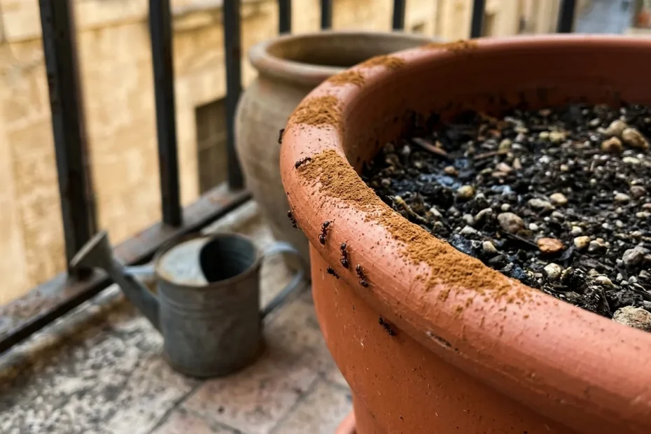 Le formiche hanno invaso i tuoi vasi? Il trucco della cannella in polvere che le allontana in 5 minuti