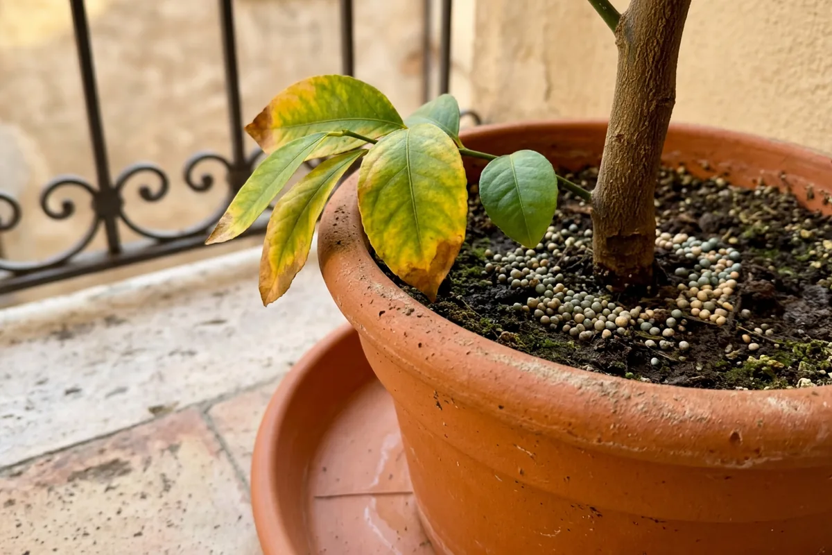 L’errore del limone ingiallito: perché mettere questo concime ora è il modo più veloce per uccidere la pianta in 48 ore