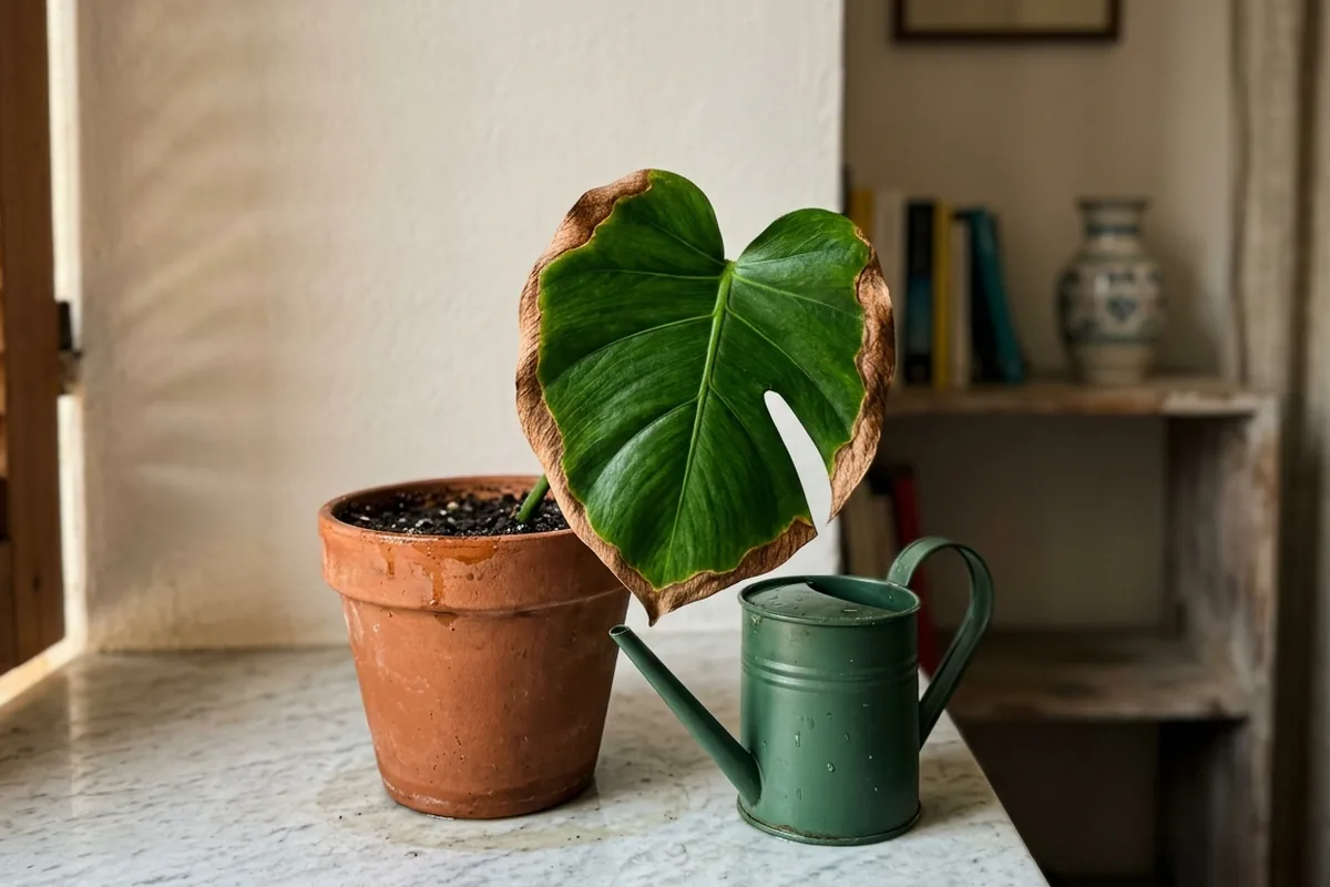 Macchie marroni sulle foglie: l’errore quotidiano che indebolisce le tue piante senza accorgertene