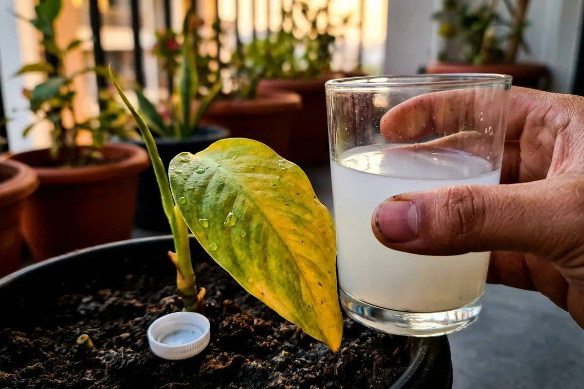 Perché le foglie delle tue piante ingialliscono? Il segreto del "latte diluito" che i giardinieri non ti dicono